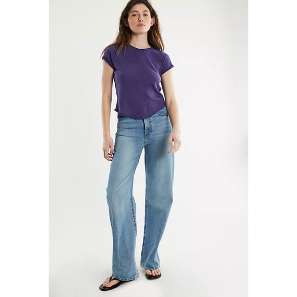 We The Free Tops - We The Free Be My Baby Tee In Blue